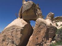 Verkeilter Felsblock im Zelve Tal